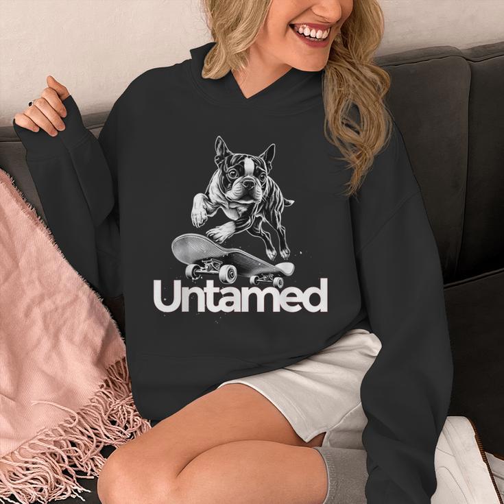 Boston Terrier Dog Untamed For Men Women Unisex Hoodie, funny design