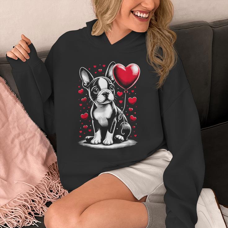 Boston Terrier Dog Valentine's Day Dog Owner Unisex Hoodie, funny design