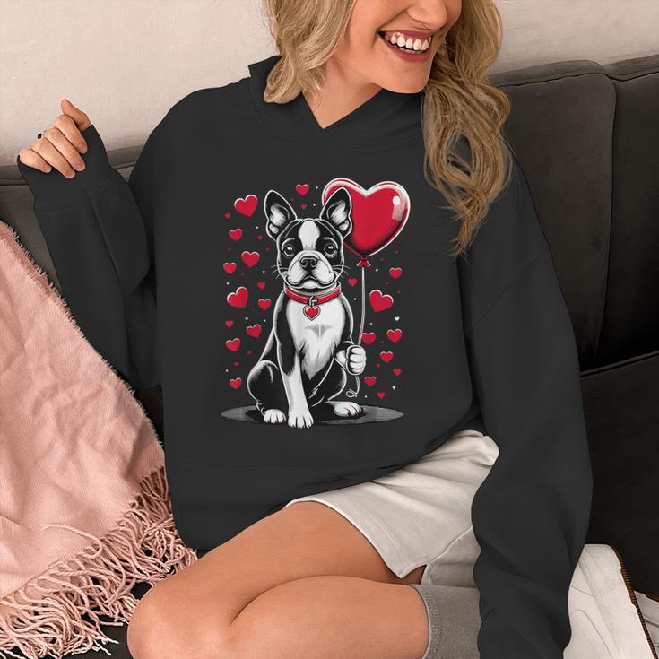Boston Terrier Dog Valentine's Day Dog Owner Valentine Unisex Hoodie, funny design