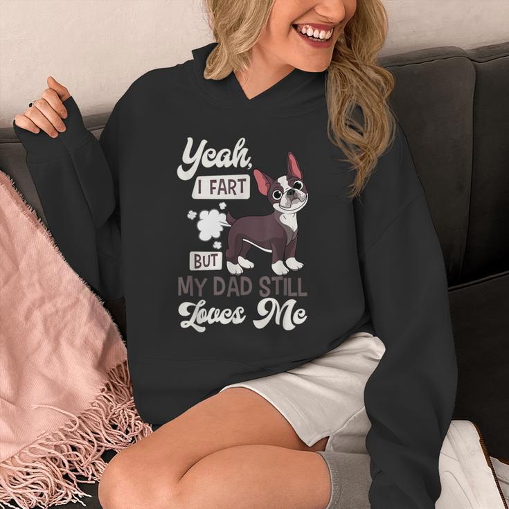 Boston Terrier Fart American Gentleman Non-Sporting Dog Unisex Hoodie, American Boston Terrier Gifts, funny design