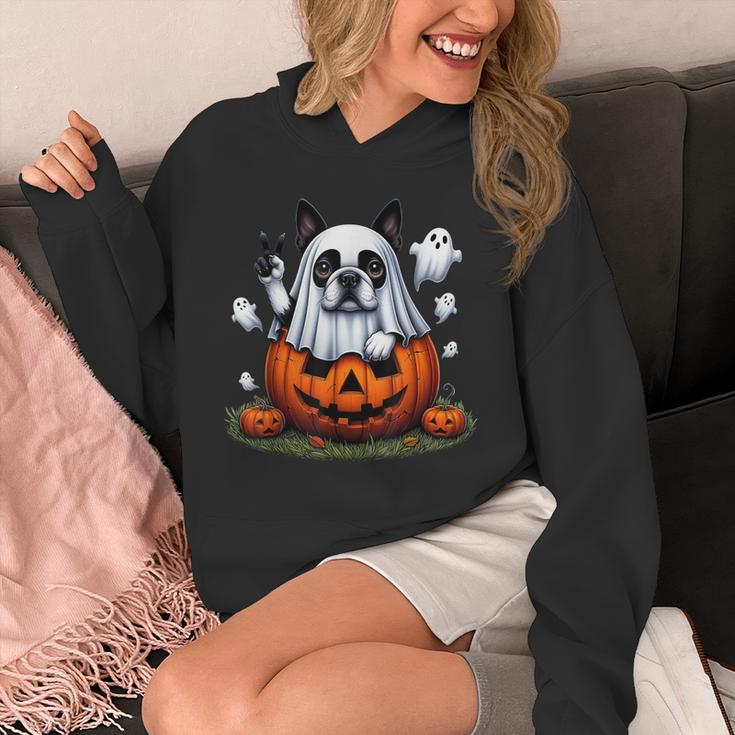 Boston Terrier Ghost Boo Halloween Kids Unisex Hoodie, Boston Terrier Ghost Gifts, Boston Terrier Halloween Gifts, funny design