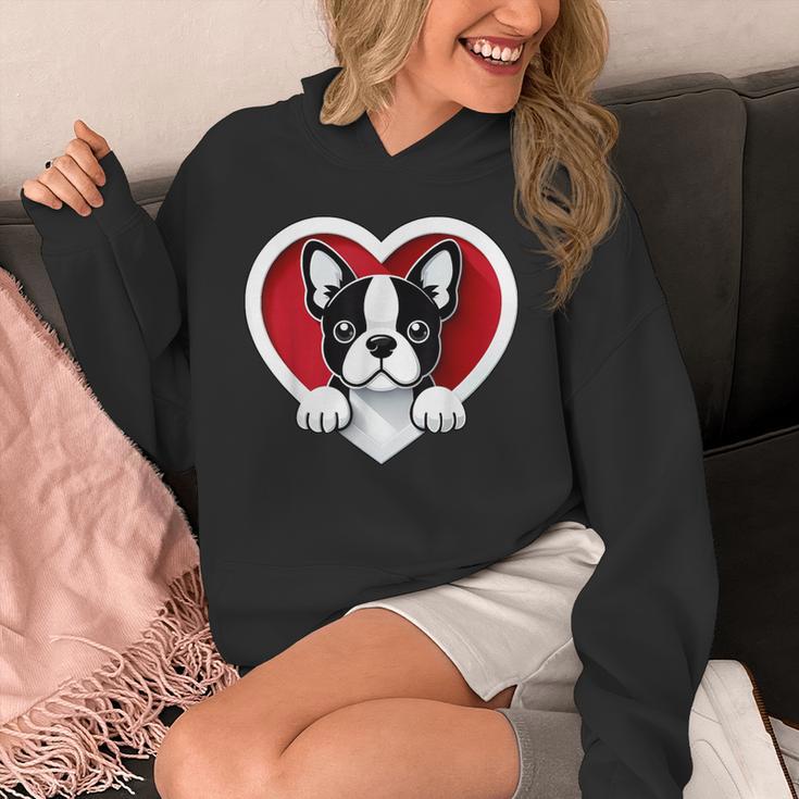 Boston Terrier Heart Cute Puppy Lover Or Dog Owner Unisex Hoodie, funny design