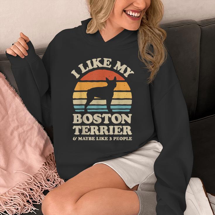 I Like My Boston Terrier And Maybe Like 3 People Dog Lover Unisex Hoodie, funny design
