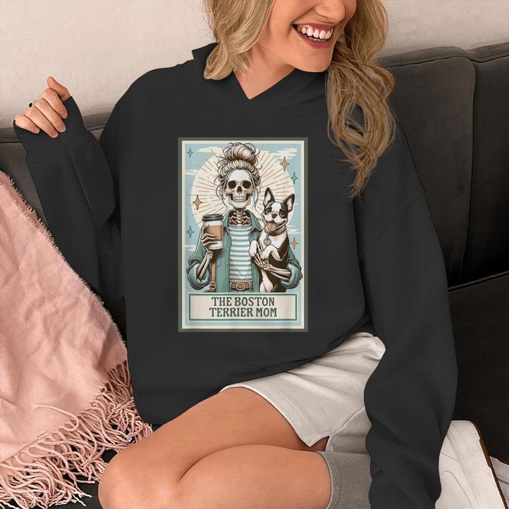 The Boston Terrier Mom Skeleton Spooky Season Halloween Unisex Hoodie, Couple Gifts, Mom Gifts, Boston Terrier Mom Gifts, Boston Terrier Halloween Gifts, funny design