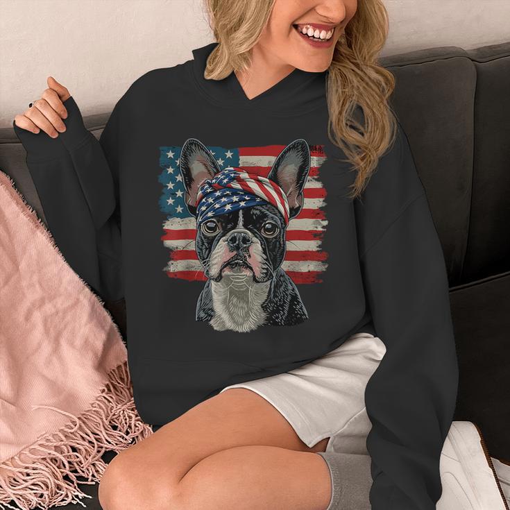 Boston Terrier Patriotic 4th Of July USA American Flag Unisex Hoodie, Patriotic Boston Terrier Gifts, American Boston Terrier Gifts, Boston Terrier 4th Of July Gifts, funny design