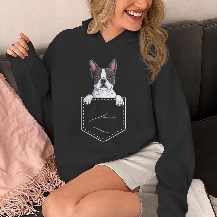 Boston Terrier In The Pocket Cute Boston Terrier Dog Lovers For Men Women Girls Kids Unisex Hoodie, funny design