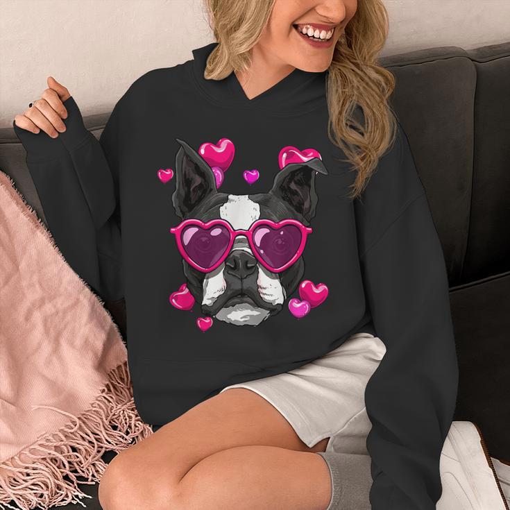 Boston Terrier Valentines Day Shirt Heart Dog Lover Unisex Hoodie, funny design