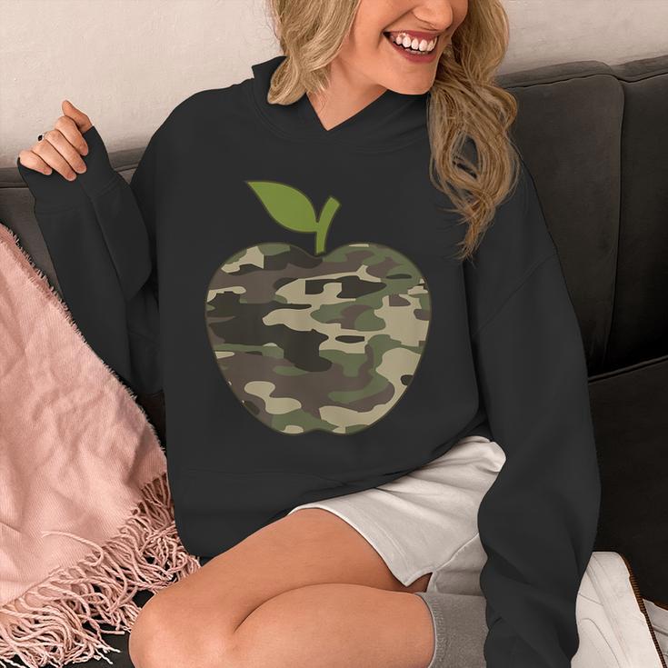 Camo Apple Camouflage Clothing School Student Camo Teacher Men Women Kids Unisex Hoodie, funny design
