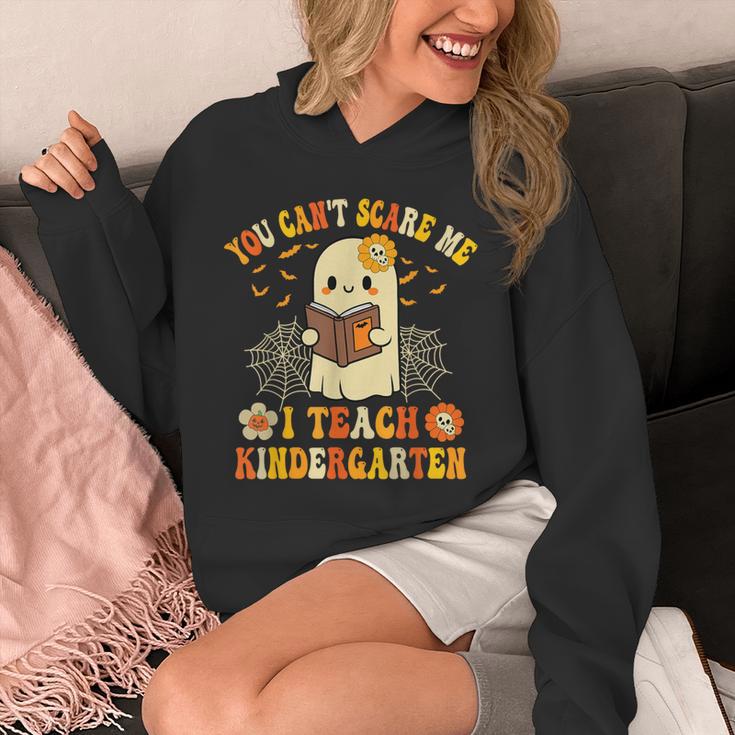 You Can't Scare Me I Teach Kindergarten Halloween Teacher Unisex Hoodie, funny design