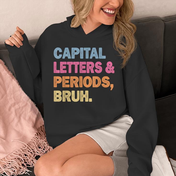 Capital Letters And Periods Bruh Teacher Bruh Teache Unisex Hoodie, funny design Capital Letters And Periods Bruh Teacher Bruh Teache Unisex Hoodie, funny design