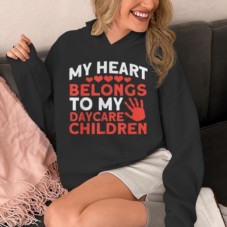 Childcare My Heart Belongs To Children Daycare Teacher Men Women Unisex Hoodie, funny design