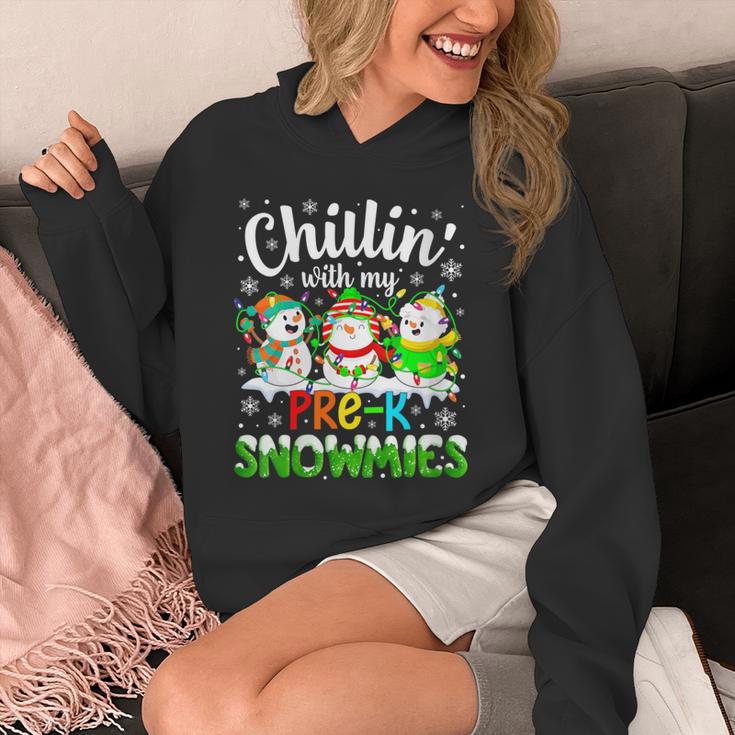 Chillin With My Pre-K Snowmies Christmas Teacher Xmas Unisex Hoodie, funny design Chillin With My Pre-K Snowmies Christmas Teacher Xmas Unisex Hoodie, funny design