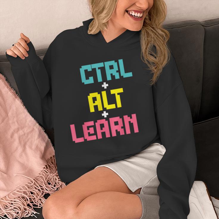 Computer Teacher Back To School Kids Ctrl Alt Learn Unisex Hoodie, funny design