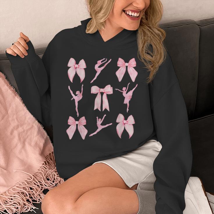 Coquette Bow Ballet Dance Teacher Coquette Women Dancing Unisex Hoodie, funny design