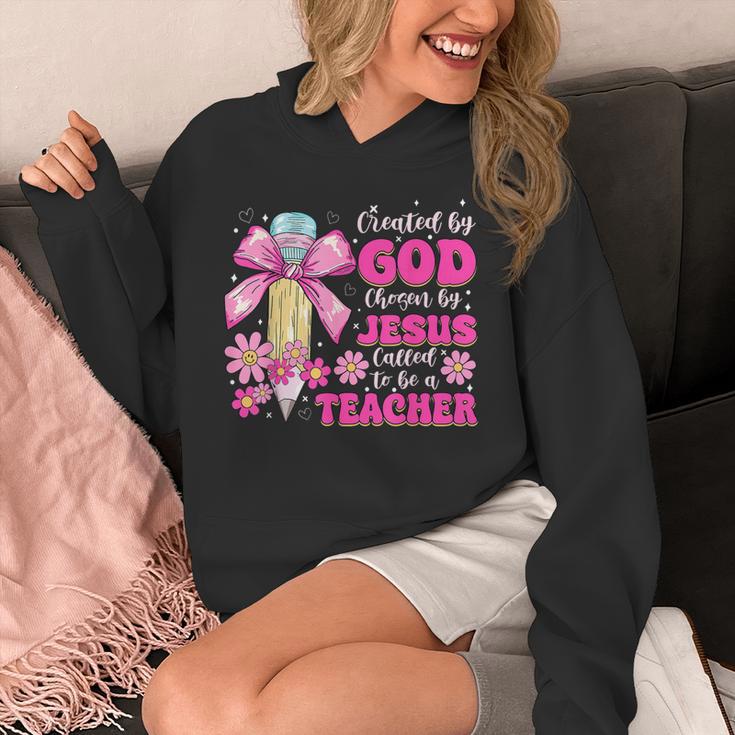Created By God Called To Teacher Jesus Christian Teacher Unisex Hoodie, funny design