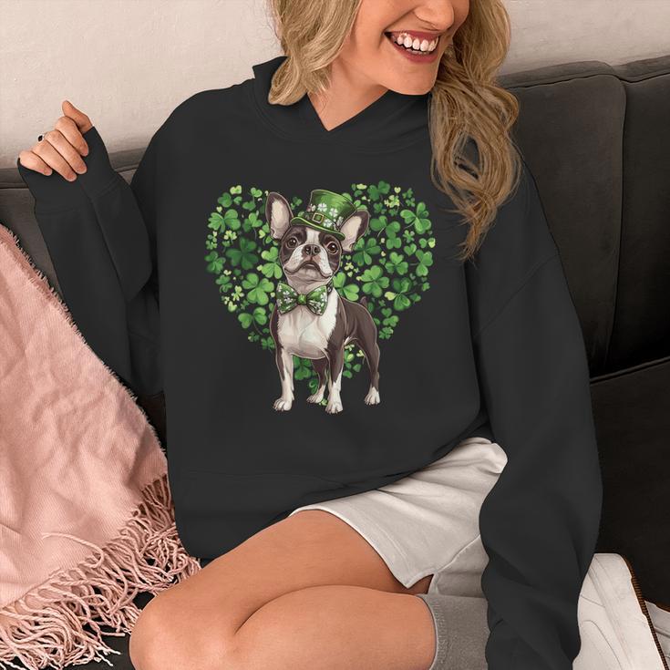 Cute Boston Terrier Shamrock St Patrick's Day Dog Lover Men Women Kids Unisex Hoodie, funny design