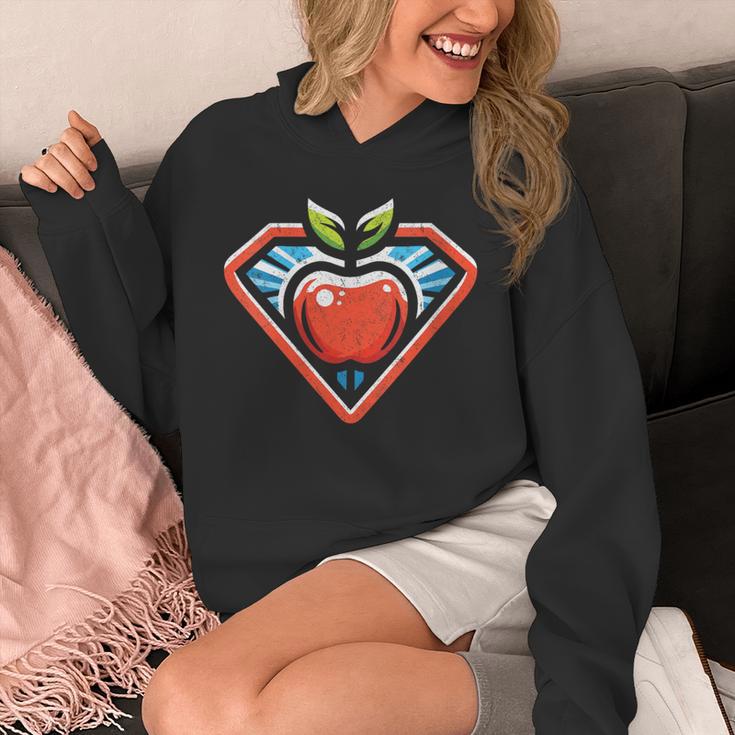 Cute Distressed Super Teacher Superhero Apple Unisex Hoodie, Super Teacher Gifts, funny design Cute Distressed Super Teacher Superhero Apple Unisex Hoodie, Super Teacher Gifts, funny design