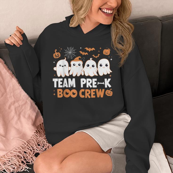 Cute Ghosts Pre-K Boo Crew Teachers Halloween Party Team For Men Women Kids Unisex Hoodie, funny design
