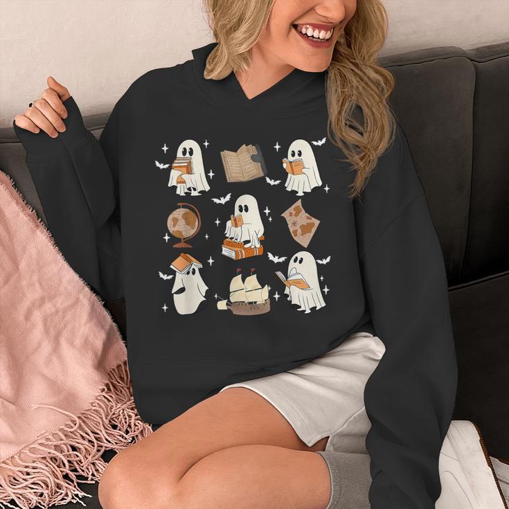 Cute Ghosts Reading Book Bookworm Halloween History Teacher Unisex Hoodie, History Teacher Gifts, funny design Cute Ghosts Reading Book Bookworm Halloween History Teacher Unisex Hoodie, History Teacher Gifts, funny design
