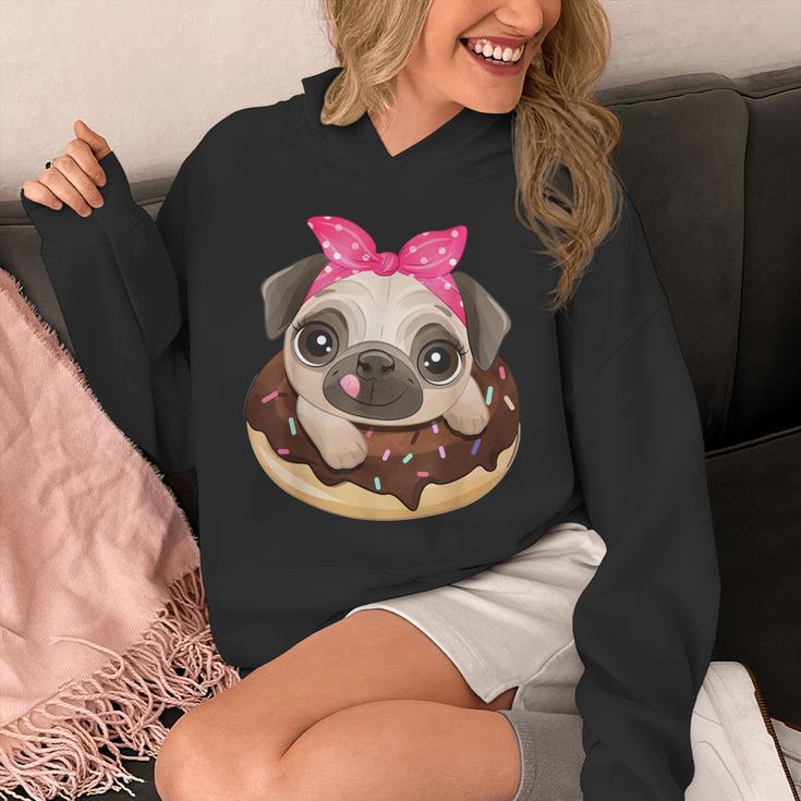 Cute Pug Shirt Donut Girls Dog Unisex Hoodie, funny design