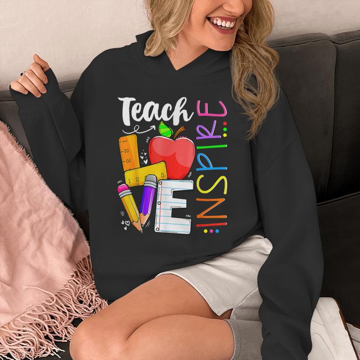 Cute Teach Love And Inspire Men Women Teacher Unisex Hoodie, funny design Cute Teach Love And Inspire Men Women Teacher Unisex Hoodie, funny design