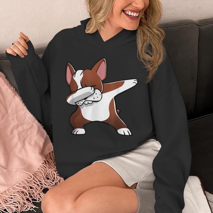 Dabbing Red Boston Terrier Dab Dance Dog Men Women Kids Unisex Hoodie, funny design
