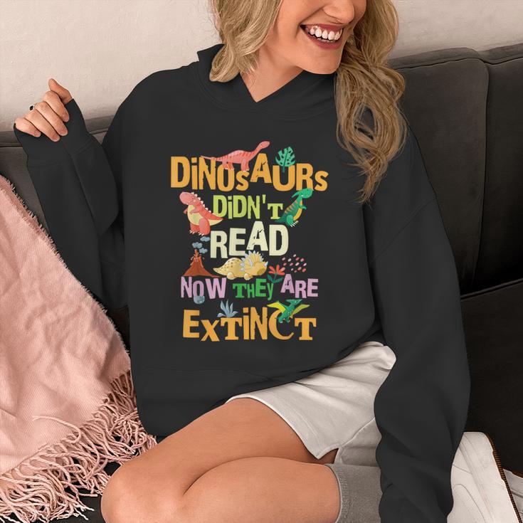 Dinosaurs Didn't Read Now They Are Extinct Reading Teacher Unisex Hoodie, funny design Dinosaurs Didn't Read Now They Are Extinct Reading Teacher Unisex Hoodie, funny design