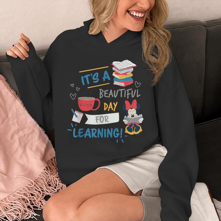Disney Minnie Mouse Beautiful Day For Learning Teacher's Day Unisex Hoodie, funny design