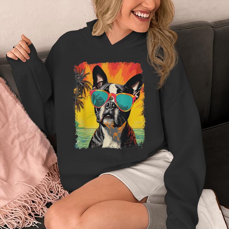 Dog Boston Terrier Hawaiian Unisex Hoodie, funny design