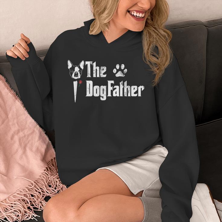 The Dogfather Boston Terrier Dog Dad Father's Day Unisex Hoodie, Couple Gifts, Boston Terrier Dad Gifts, funny design
