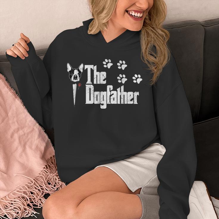 The Dogfather Boston Terrier Dog Dad Tshirt Idea Unisex Hoodie, Couple Gifts, Boston Terrier Dad Gifts, funny design