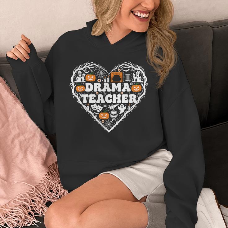 Drama Teacher Heart Pumpkin Ghost Halloween Kids Unisex Hoodie, funny design