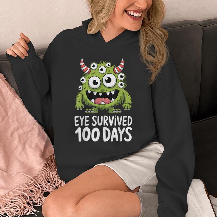 Eye Survived 100 Days Of School Monster Lover Teacher Kids Unisex Hoodie, funny design Eye Survived 100 Days Of School Monster Lover Teacher Kids Unisex Hoodie, funny design