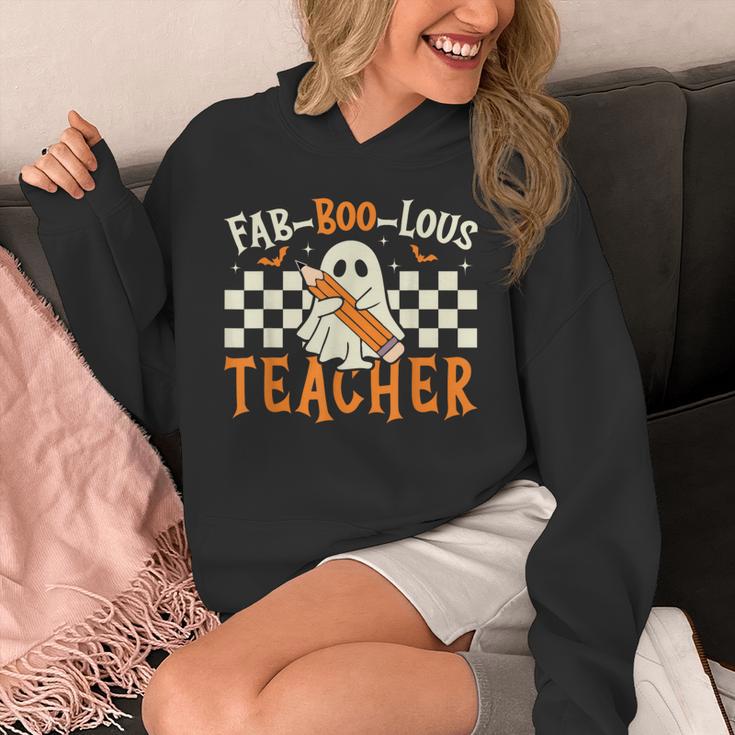 Fab Boo Lous Teacher Retro Ghost Spooky Halloween Costume Unisex Hoodie, funny design