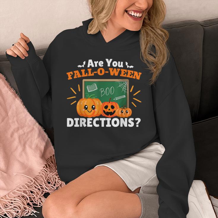 Are You Fall O Ween Directions Halloween Teacher Retro Unisex Hoodie, funny design