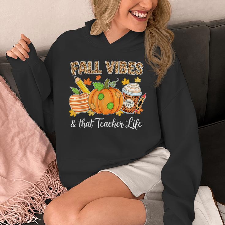 Fall Vibes And That Teacher Life Autumn Thanksgiving Unisex Hoodie, funny design Fall Vibes And That Teacher Life Autumn Thanksgiving Unisex Hoodie, funny design
