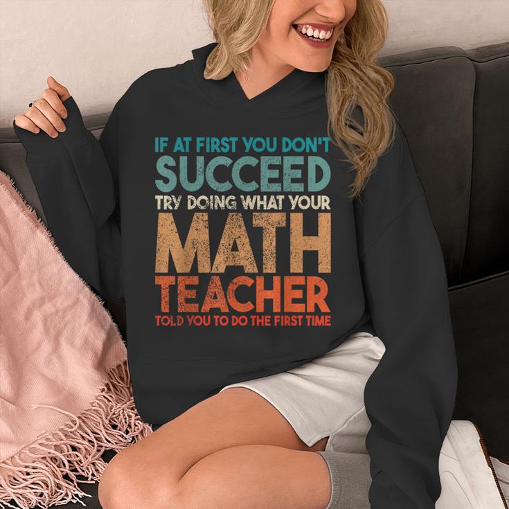 If At First You Don't Succeed Try Doing Math Teacher Unisex Hoodie, funny design If At First You Don't Succeed Try Doing Math Teacher Unisex Hoodie, funny design