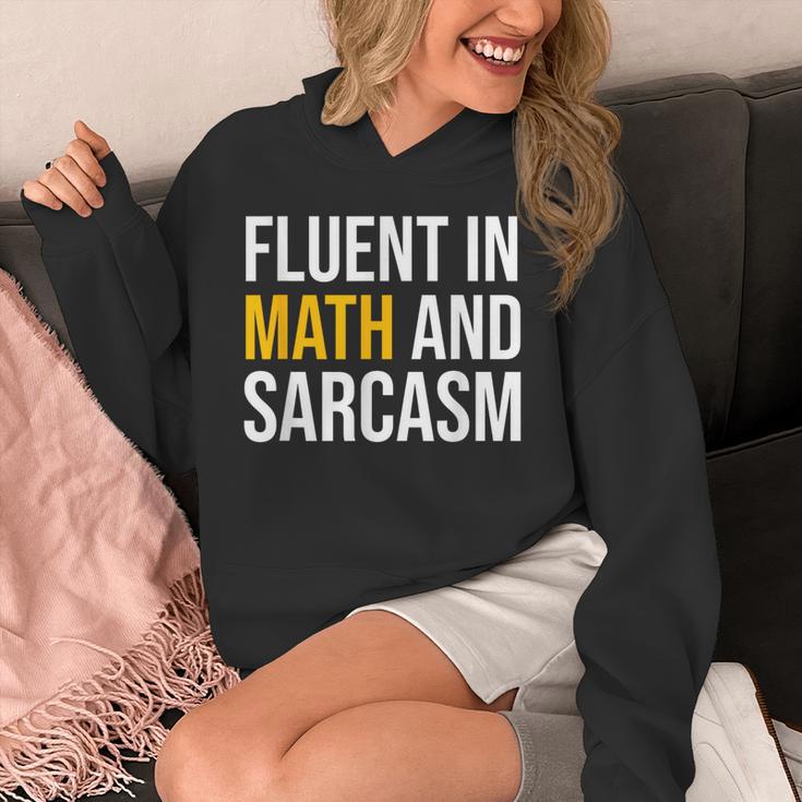 Fluent In Math And Sarcasm Teacher Appreciation Day Gift Unisex Hoodie, funny design Fluent In Math And Sarcasm Teacher Appreciation Day Gift Unisex Hoodie, funny design