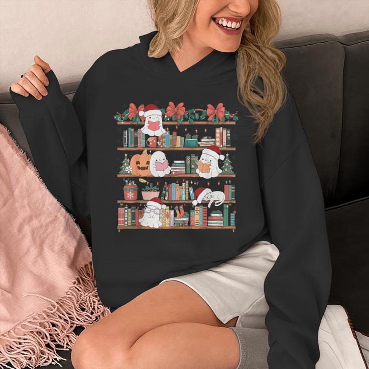 Ghost Christmas Reading Book Lover Library Christmas Teacher Unisex Hoodie, funny design Ghost Christmas Reading Book Lover Library Christmas Teacher Unisex Hoodie, funny design