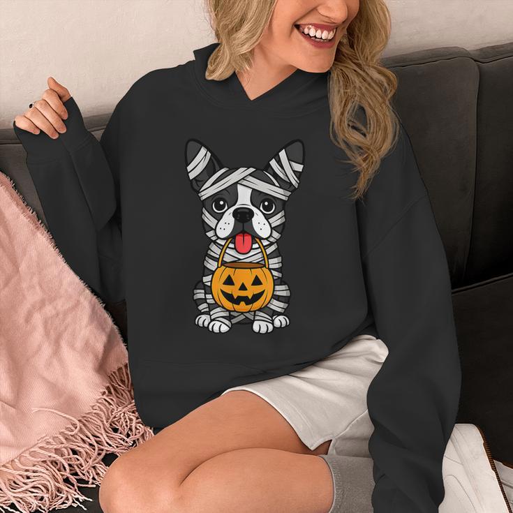Halloween Dog Boston Terrier Mummy Costume Men Women Kids Unisex Hoodie, Boston Terrier Halloween Gifts, funny design