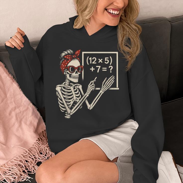 Halloween Math Teacher Skeleton Six Seven Meme Brainrot Unisex Hoodie, funny design