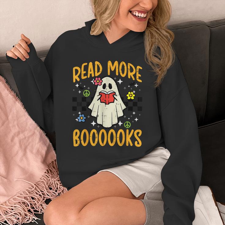 Halloween Read More Books Retro Costume Teacher Women Girls Unisex Hoodie, funny design