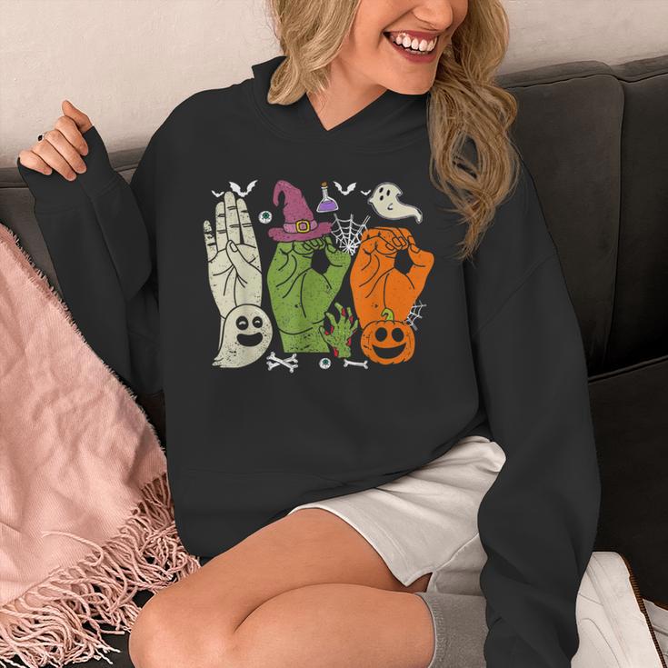 Halloween SPED Teacher Boo In ASL Boo Hands Sign Language Unisex Hoodie, funny design