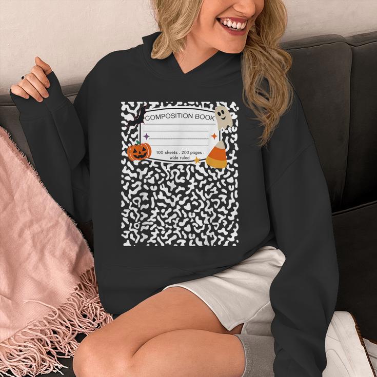 Halloween Teacher Composition Book Notebook Matching Group Unisex Hoodie, funny design
