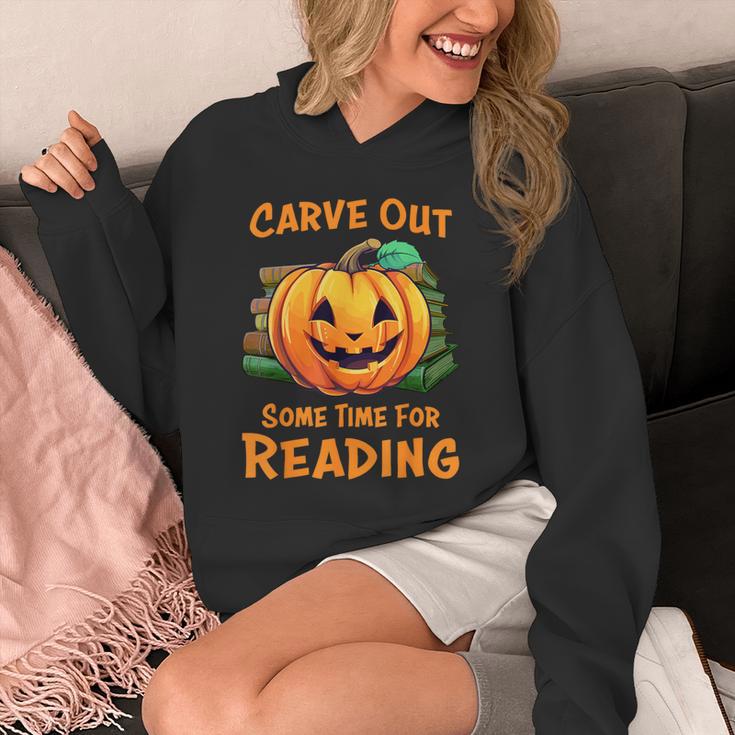 Halloween Teacher Librarian Pumpkin Reading Books Men Women Kids Unisex Hoodie, funny design