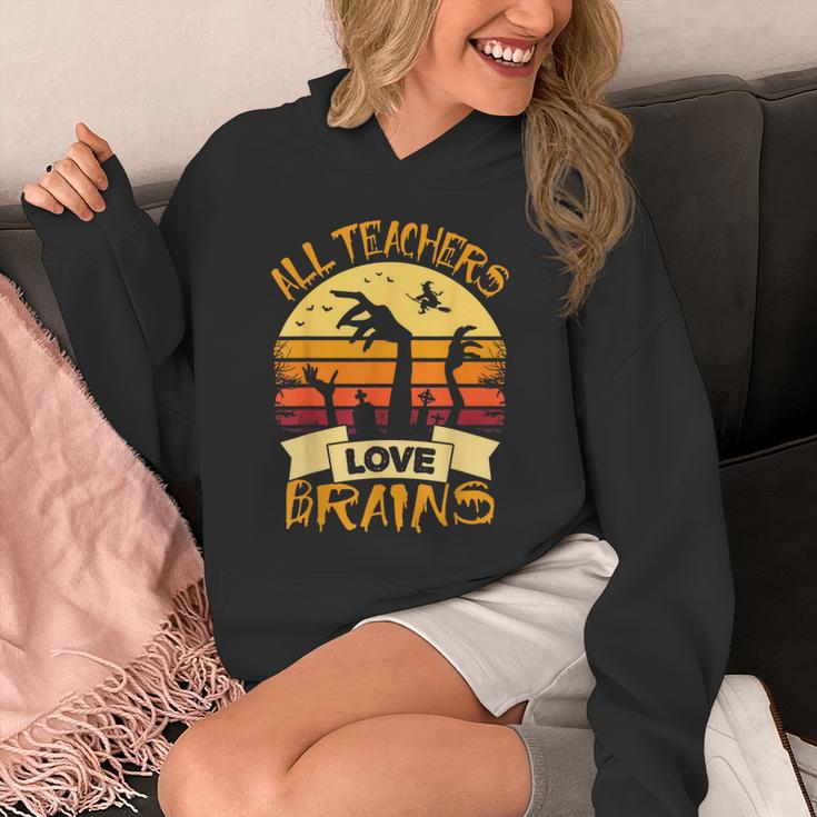 Halloween Teacher Shirt All Teachers Love Brains Halloween Men Women Unisex Hoodie, funny design