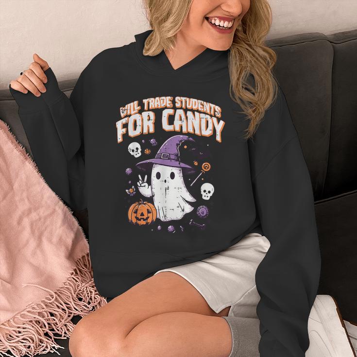Halloween Teacher Trade Students For Candy Costume Women Unisex Hoodie, funny design