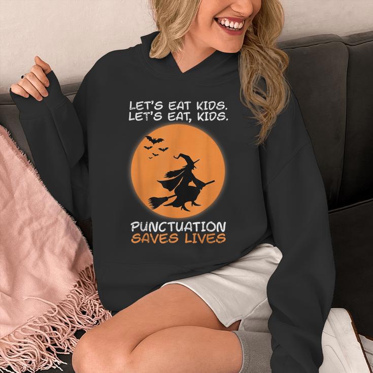 Halloween Teacher Witch Lets Eat Kids Punctuation Unisex Hoodie, funny design Halloween Teacher Witch Lets Eat Kids Punctuation Unisex Hoodie, funny design