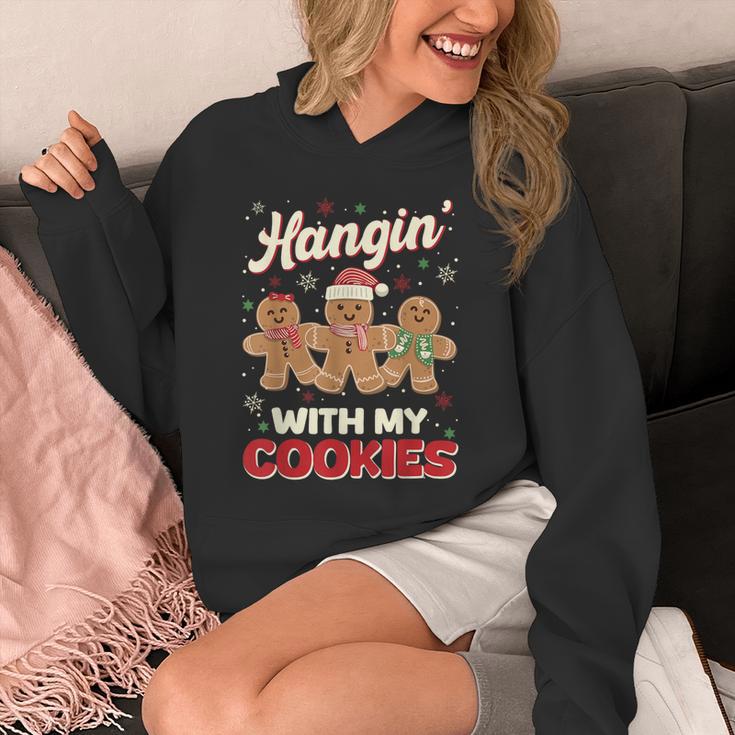 Hangin With My Cookies Gingerbread Man Xmas Teacher Unisex Hoodie, funny design