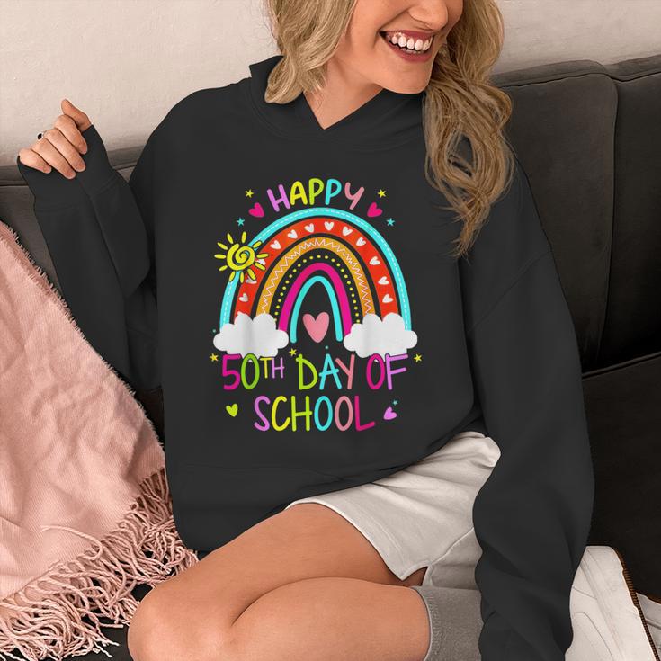 Happy 50th Days Of School Rainbow Teacher 50 Days Smarter Unisex Hoodie, funny design Happy 50th Days Of School Rainbow Teacher 50 Days Smarter Unisex Hoodie, funny design